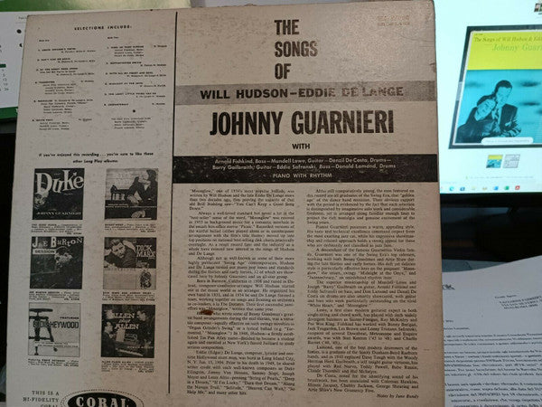 Johnny Guarnieri : The Songs Of Will Hudson & Eddie De Lange (LP, Album, Mono)