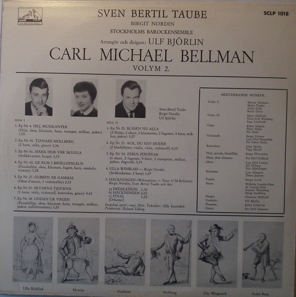 Sven-Bertil Taube : Carl Michael Bellman - vol. 2 (LP, Mono)