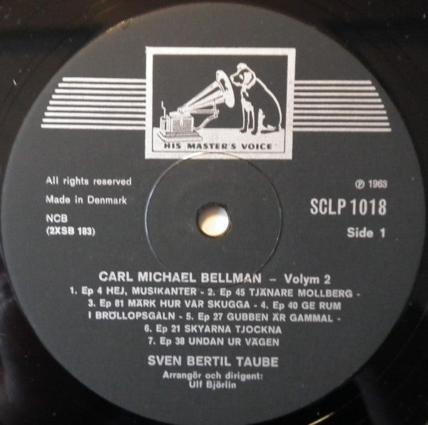 Sven-Bertil Taube : Carl Michael Bellman - vol. 2 (LP, Mono)