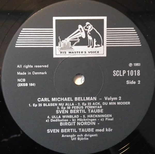 Sven-Bertil Taube : Carl Michael Bellman - vol. 2 (LP, Mono)