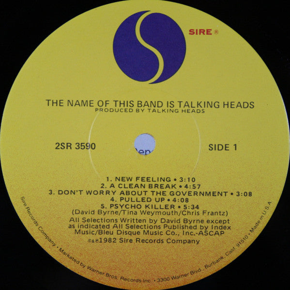 Talking Heads : The Name Of This Band Is Talking Heads (2xLP, Album, Jac)