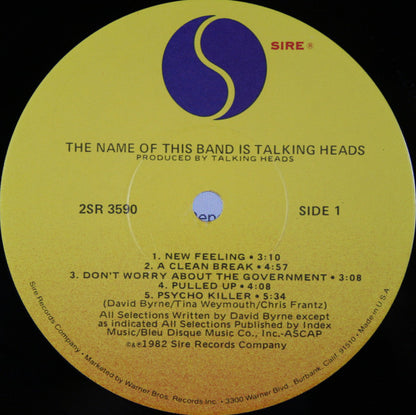 Talking Heads : The Name Of This Band Is Talking Heads (2xLP, Album, Jac)