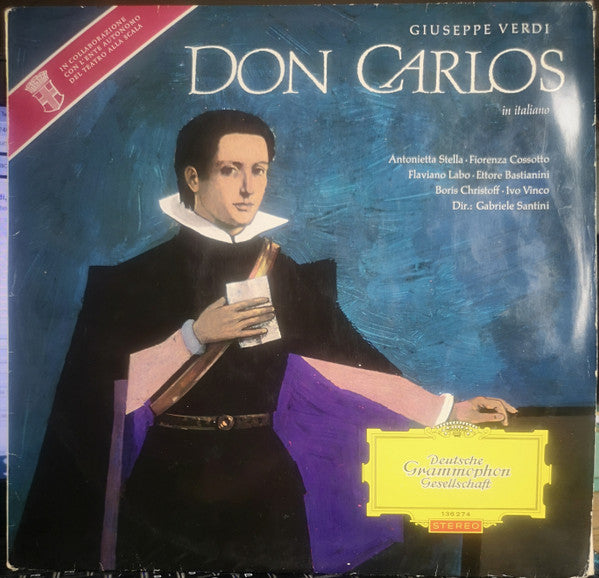 Giuseppe Verdi, Gabriele Santini (2), Orchestra Del Teatro Alla Scala, Coro Del Teatro Alla Scala : Don Carlos (LP)