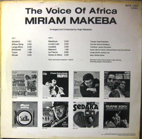 Miriam Makeba : The Voice Of Africa (LP, Album, RE)