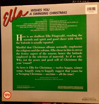 Ella Fitzgerald : Ella Wishes You A Swinging Christmas (LP, Album, RE)