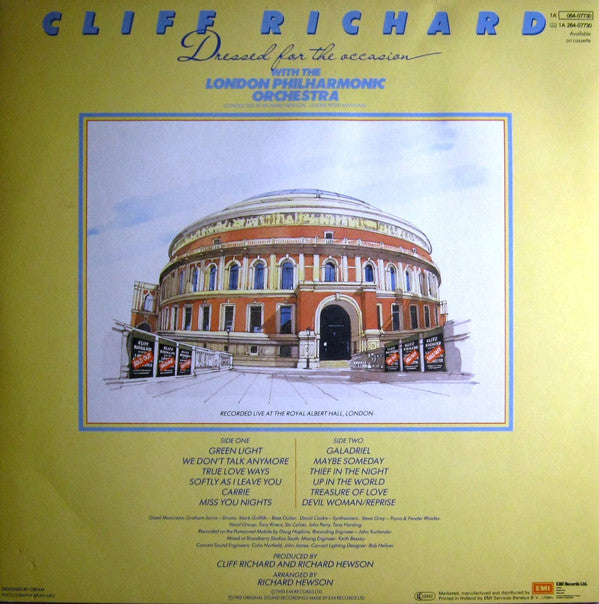 Cliff Richard With London Philharmonic Orchestra : Dressed For The Occasion (LP, Album, Liv)