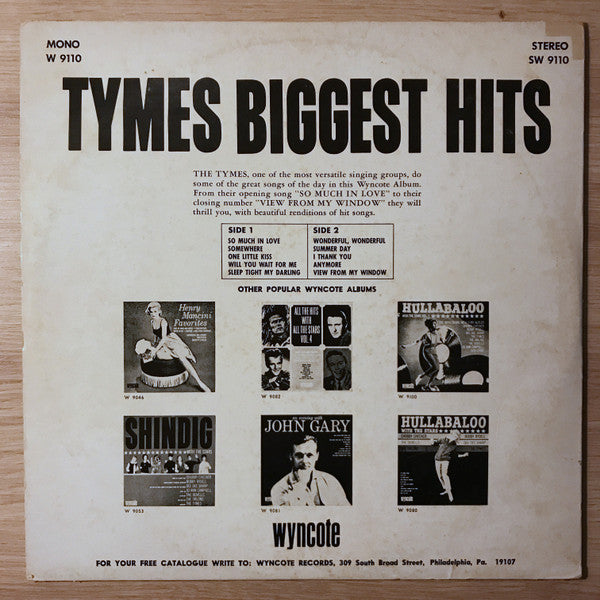 The Tymes : Tymes Biggest Hits (LP, Comp, Mono)