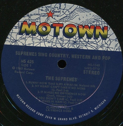 The Supremes : Sing Country Western & Pop (LP, Album)