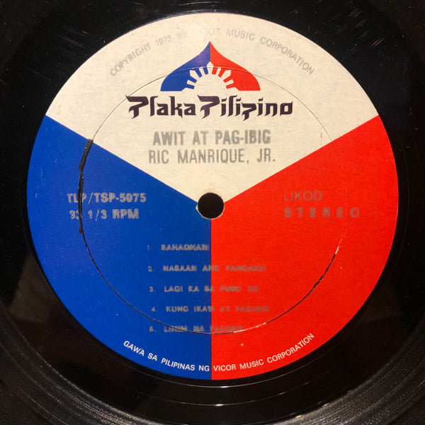 Ric Manrique Jr. : Awit At Pag-Ibig (LP)