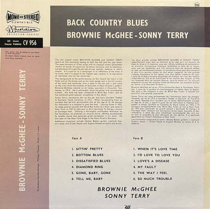 Sonny Terry & Brownie McGhee : Back Country Blues (LP, RE)