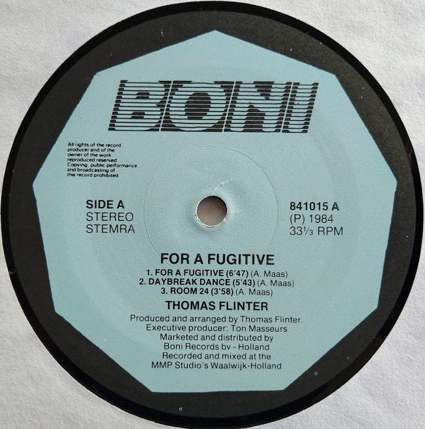 Thomas Flinter : For A Fugitive (LP, Album)