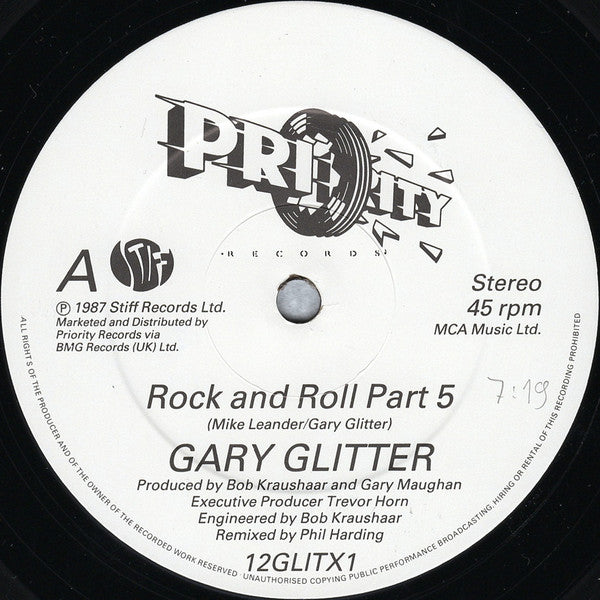 Gary Glitter : Rock 'N' Roll Part 5 (Phil Harding Remix) (12")