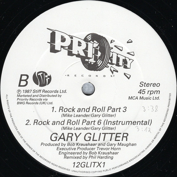 Gary Glitter : Rock 'N' Roll Part 5 (Phil Harding Remix) (12")