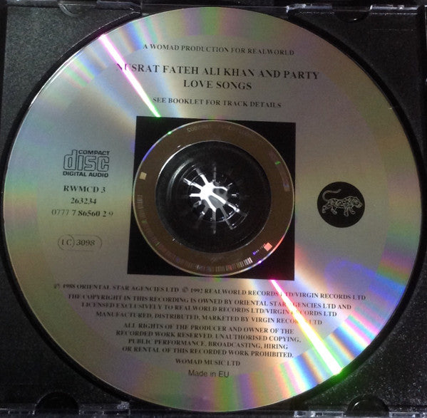 Nusrat Fateh Ali Khan & Party : Love Songs (CD, Album)