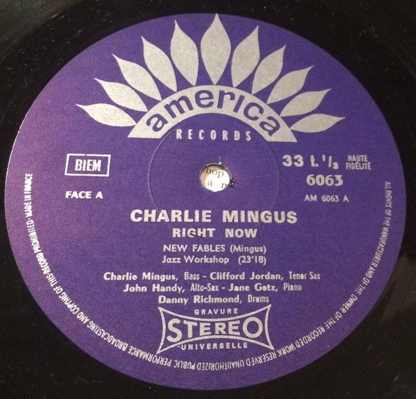 Charles Mingus Featuring John Handy : Right Now: Live At The Jazz Workshop (LP, Album, RE)