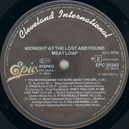 Meat Loaf : Midnight At The Lost And Found (LP, Album)