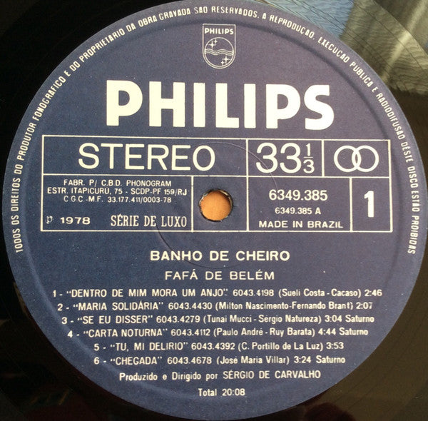 Fafá De Belém : Banho De Cheiro (LP, Album)