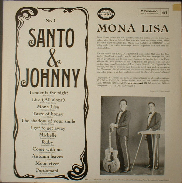 Santo & Johnny : Mona Lisa (LP, Album)