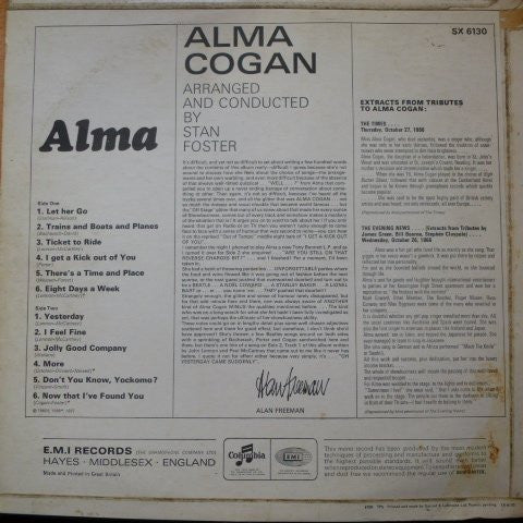 Alma Cogan : Alma (LP, Album, Mono)