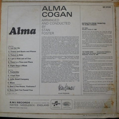 Alma Cogan : Alma (LP, Album, Mono)