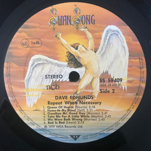 Dave Edmunds : Repeat When Necessary (LP, Album)