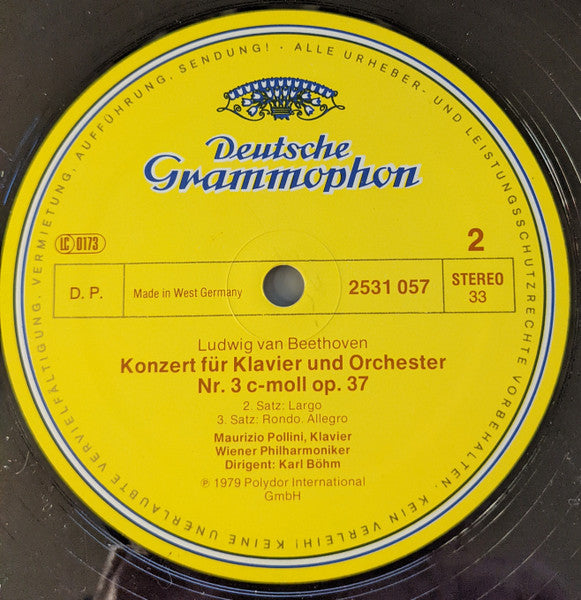 Ludwig van Beethoven - Wiener Philharmoniker • Wiener Philharmoniker, Maurizio Pollini • Karl Böhm : Klavierkonzert = Piano Concerto No.3 (LP, No )