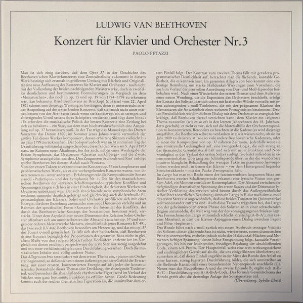 Ludwig van Beethoven - Wiener Philharmoniker • Wiener Philharmoniker, Maurizio Pollini • Karl Böhm : Klavierkonzert = Piano Concerto No.3 (LP, No )