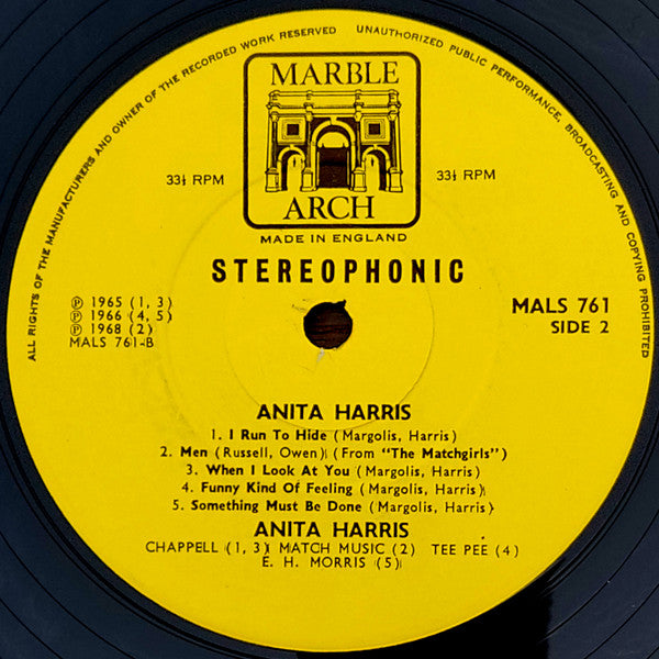 Anita Harris : Anita Harris (LP, Comp)