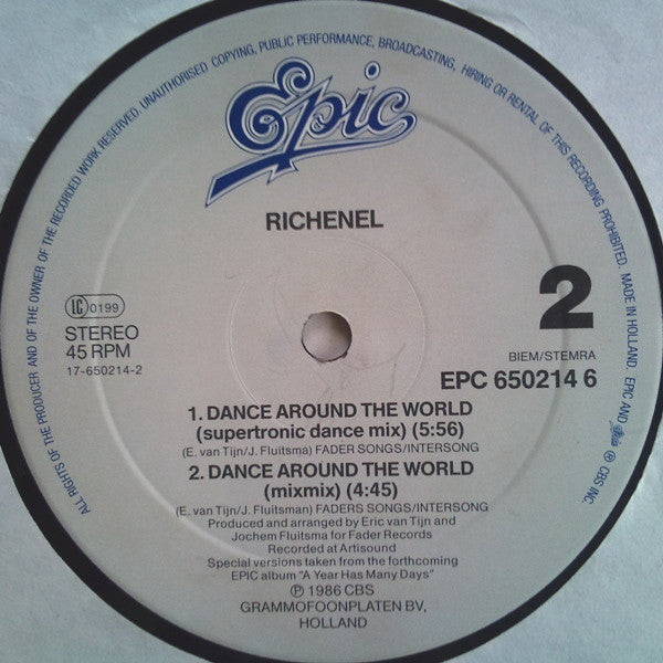 Richenel : Dance Around The World (Powerhouse Mix) (12", Maxi)