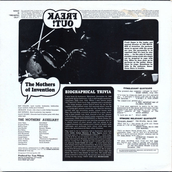 The Mothers : Freak Out! (2xLP, Album, RE, Gat)