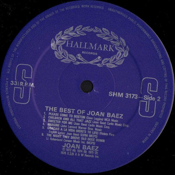 Joan Baez : The Best Of Joan Baez (LP, Comp)