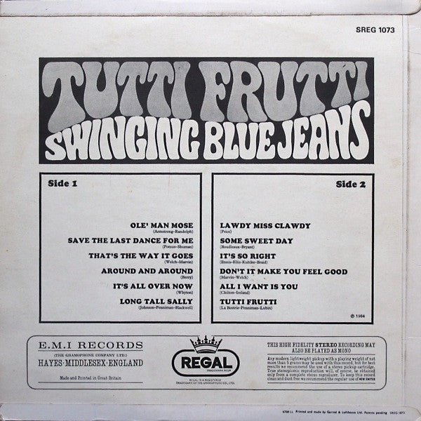 The Swinging Blue Jeans : Tutti Frutti (LP, RE)