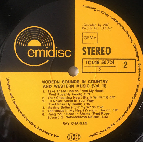 Ray Charles : Modern Sounds In Country And Western Music Volume Two (LP, Album, RE)