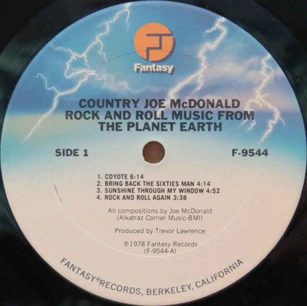 Country Joe McDonald : Rock And Roll Music From The Planet Earth (LP, Album)