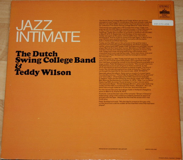 The Dutch Swing College Band & Teddy Wilson : Jazz Intimate (2xLP, Album, Gat)