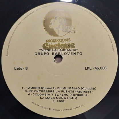 Grupo Folklorico Experimental Barlovento : Viene La Parranda Volumen 2 (LP, Album)