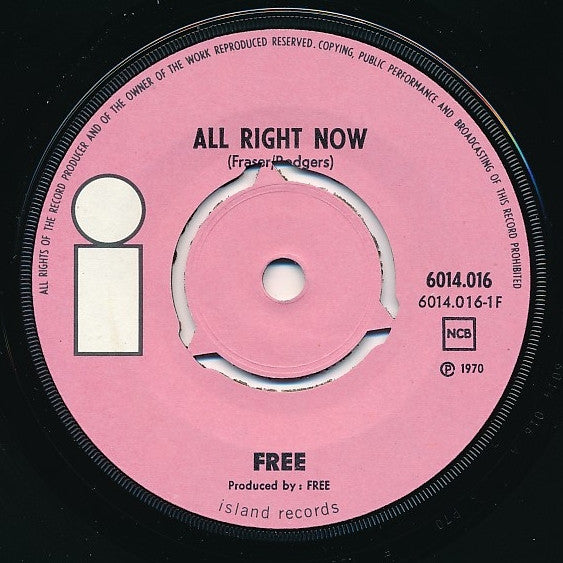 Free : All Right Now (7", Single)