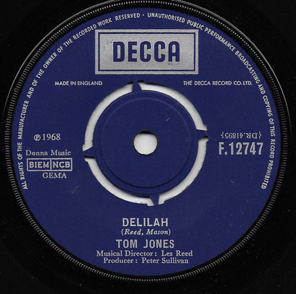 Tom Jones : Delilah (7", Single)