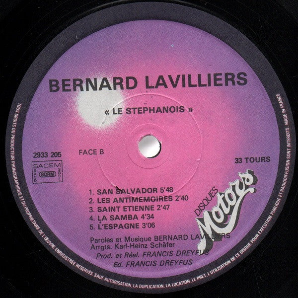 Bernard Lavilliers : Le Stéphanois (LP, Album, RE, Gat)