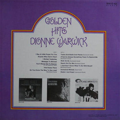 Dionne Warwick : Golden Hits (LP, Comp)