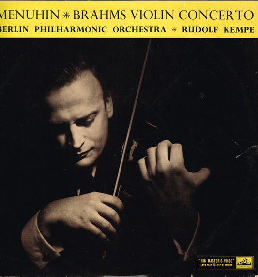 Yehudi Menuhin, Berliner Philharmoniker - Rudolf Kempe : Brahms Violin Concerto (LP, Mono)