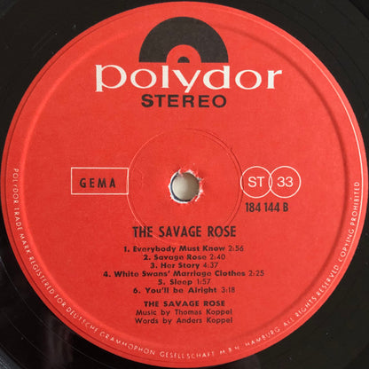 Savage Rose : The Savage Rose (LP, Album)