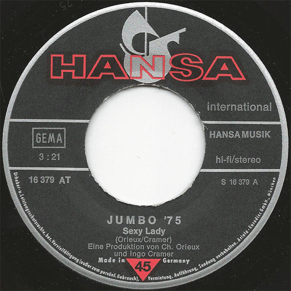 Jumbo (5) : Sexy Lady (7", Single)