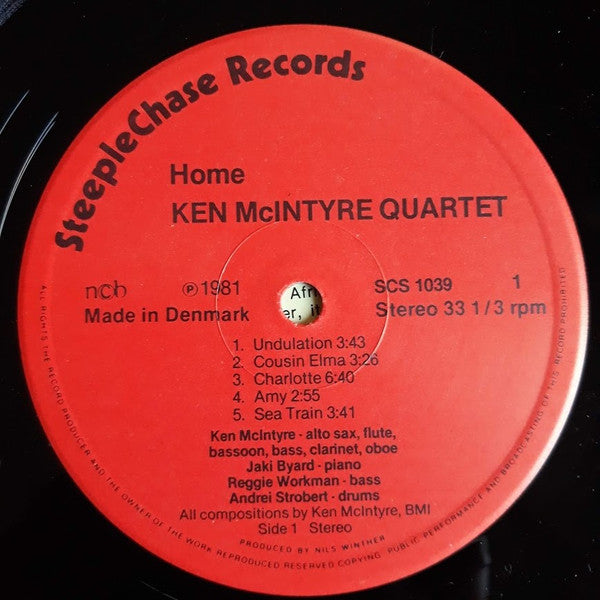 Ken McIntyre : Home (LP, Album, RE, RP)