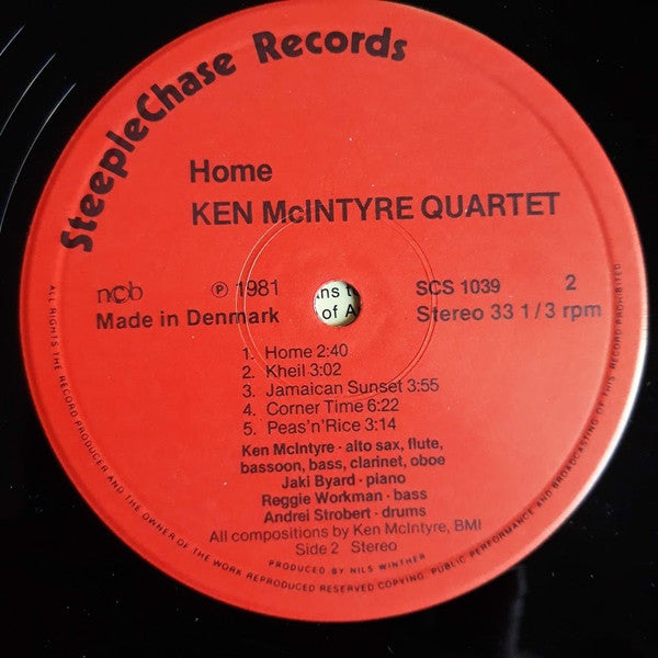 Ken McIntyre : Home (LP, Album, RE, RP)