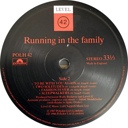 Level 42 : Running In The Family (Platinum Edition) (2xLP, Album, Ltd)
