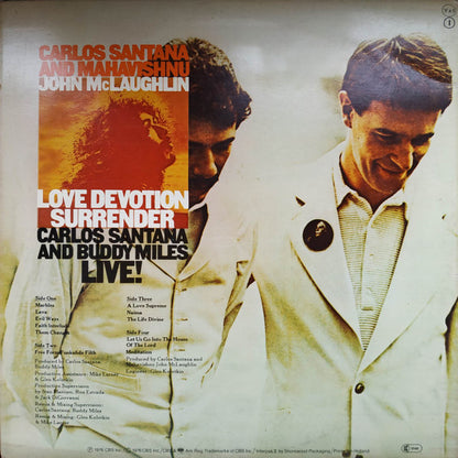 Carlos Santana And Buddy Miles And John McLaughlin : Live! / Love Devotion Surrender (2xLP, Comp)