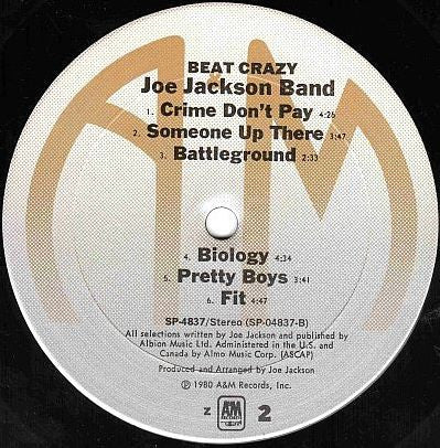 Joe Jackson Band : Beat Crazy (LP, Album, Z)