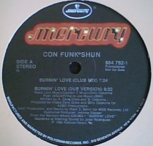 Con Funk Shun : Burnin' Love (12", Promo)