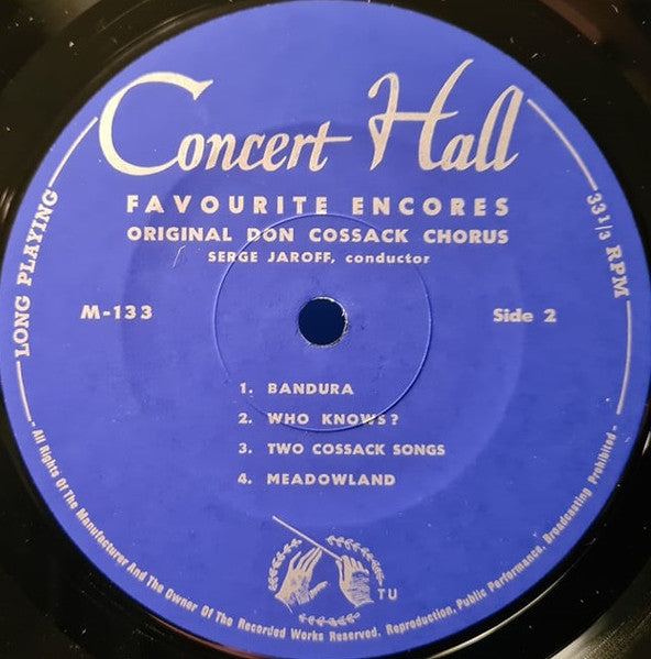 Don Kosaken Chor Serge Jaroff Conductor Serge Jaroff : Favourite Encores (10", Comp, Mono)